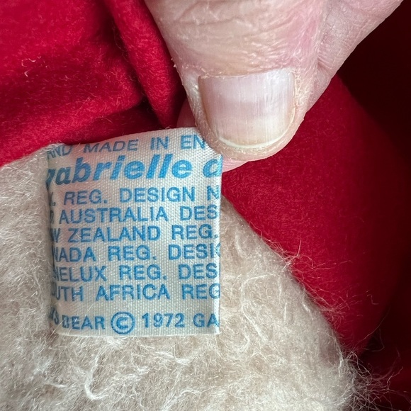 Gabrielle Paddington Bear Plush Toy with Red Coat 1972 - Picture 7 of 11